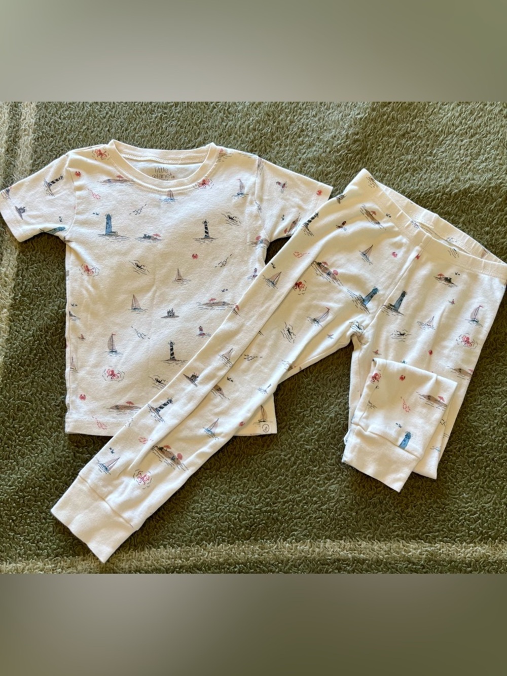 Little Planet Nautical Short Sleeved Pajama Set 5T